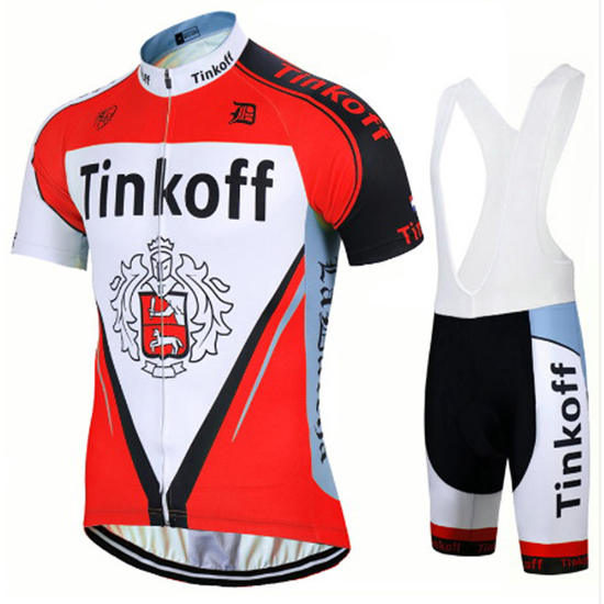 2017 Maillot Tinkoff Tirantes Mangas Cortas rojo